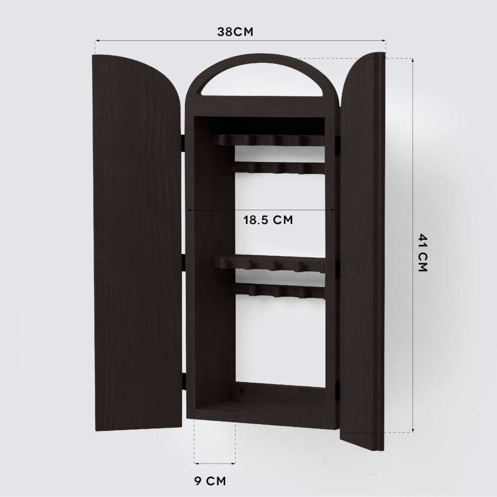 ตู้กุญแจติดผนังดีไซน์สวยไม้บีชจริง PANA OBJECTS รุ่น MITI PLUS: ฺBLACK KEY CABINETS ทำสีดำ SIZE 18.4X9X41 ซม_4